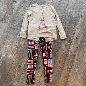 Justice makeup legging outfit